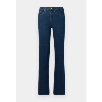 Abbildung von Tommy Hilfiger STRAIGHT Jeans CLASSIC RW ECRU mit Logo Badge, in Knöchellänge