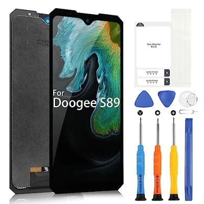 Abbildung von LCD Bildschirm für Doogee S89 / PRO, Pro 6,3 Zoll Display Touchscreen Digitizer Ersatz Assembly mit Reparaturset, Schwarz