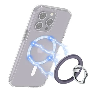 Abbildung von PROfezzion Magsafe Ring, Magnetischer Telefonring Halterung Telefongriff für iPhone 16 Plus Pro Max 15 14 13 12 Serie&amp;Magsafe Case Car Mount(Violett)