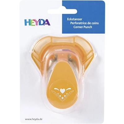 Abbildung von Heyda 203687572 Eck Motivstanzer Motivgröße circa 2,5 cm, Motiv Herz