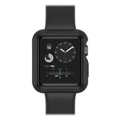 Abbildung von OtterBox Watch Bumper für Apple Series 3 38mm, stoßfeste, sturzsichere, schlanke Schutzhülle Watch, schützt den Display und die Kanten, Schwarz