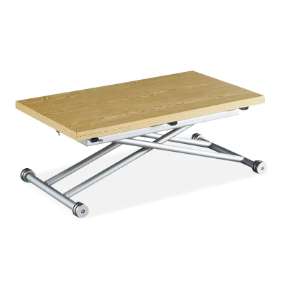 Abbildung von Menzzo b2219s Zeitgenössische Carrera Couchtisch Klappsitz Holz Eiche hell 57 x 100 39 cm