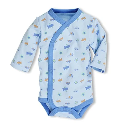 Abbildung von Schnizler Baby Jungen Wickelbody Bleu Allover Body, Blau (Bleu 17), 56 EU