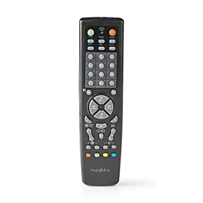 Abbildung von NEDIS Universal Fernbedienung Vorprogrammiert 10 Geräte Speichertasten/TV Guide Taste Infrarot Schwarz Schwarz, TVRC2200BK