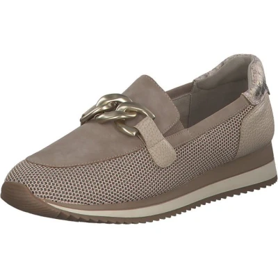 Abbildung von Jana Slipper, Damen, Größe: 38, Taupe Lederimitat/textil