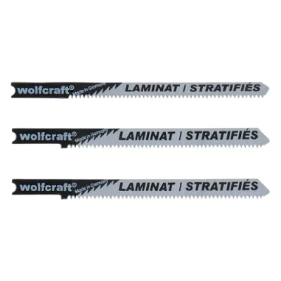 Abbildung von wolfcraft Stichsägeblätter Set U Schaft 3tlg I 2674000 Laminat u. Parkett
