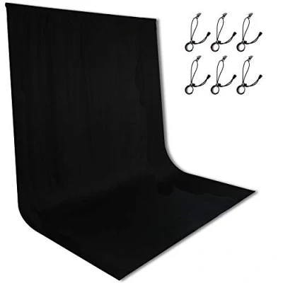 Abbildung von CIPAZEE Fotohintergrund, 2,4 x 3 m, Schwarz