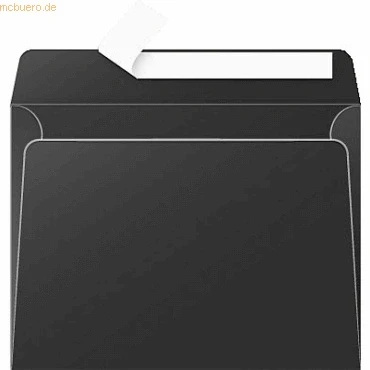 Abbildung von Clairefontaine 55832C Karton mit 200 Umschläge Pollen, selbstklebend 16,2x22,9 cm 120g lose, Schwarz
