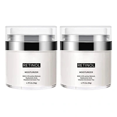 Abbildung von Retinol Moisturizer Cream,Anti Aging Pure Cream for Face and Eye,with 2.5% Retinol,Anti Wrinkle Cream,Rapid Repair Cream,Reduce Appearance of Wrinkles Fine lines (2Pc)