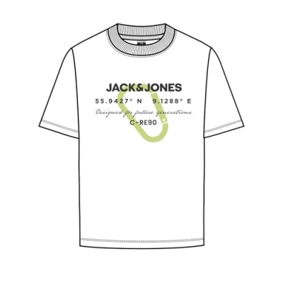 Abbildung von JACK&amp;JONES JUNIOR Jungen JCOTEXT Cotton Tee SS Crew Neck FST JNR T Shirt, White, 140 cm