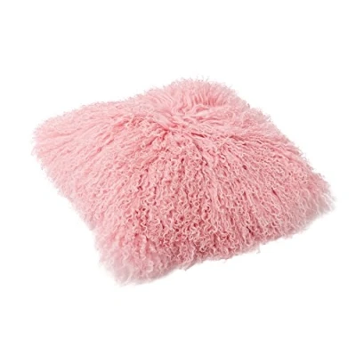 Abbildung von Reissner Lammfelle Tibet Lammfell Kissenbezug langflorig 30x30cm JAY101 Farbe rosé/rosa
