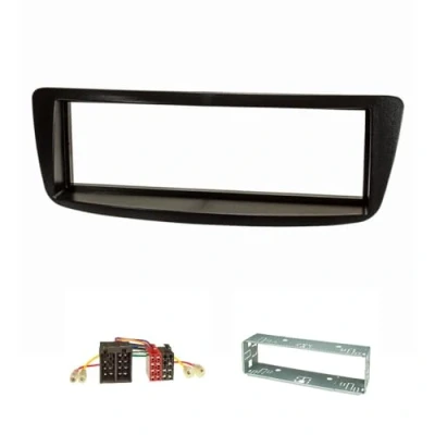 Abbildung von tomzz Audio 2408 010 Radioblende Set kompatibel mit Citroen C1 Peugeot 107 schwarz Radioadapter ISO Einbauschacht