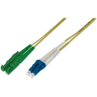 Abbildung von DIGITUS AL 9E2000LC 10I Glasfaserkabel OS2 10 m E2000 (APC) zu LC (UPC) Duplex LWL Kabel 1/10 Gbit/s SM Singlemode Glasfaser LAN Fasertyp: 9/125 µ Gelb (Yellow)