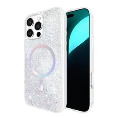 Abbildung von kate spade new york iPhone 16 Pro Max Hülle Kompatibel mit MagSafe Designer Handyhülle Liquid Glitter Irisierend