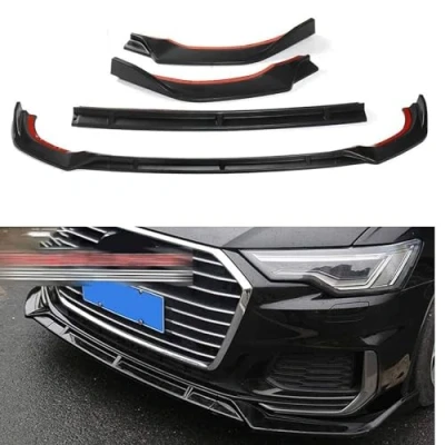 Abbildung von Frontspoiler Lippe Spoilerlippe Splitter Für Audi A6 2019 2020, Stoßstange Front Spoiler Tuning Auto zubehör