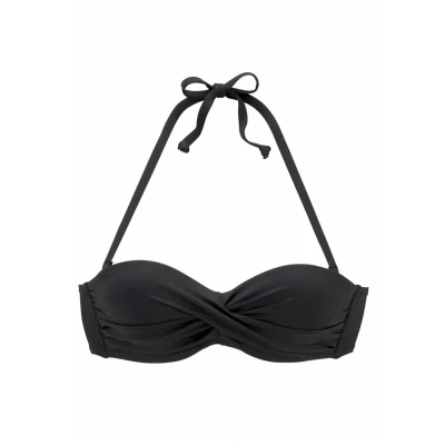 Abbildung von s.Oliver Wirebandeau Bikinitop, Damen, Größe: 42xC, Schwarz