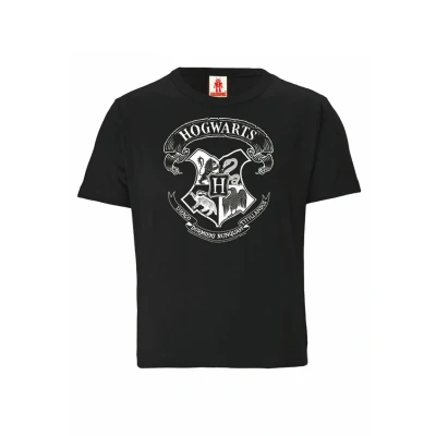 Abbildung von Logoshirt Tshirts Harry Potter Hogwarts LOGO Tshirt print für Kinder, Größe: 116, Schwarz