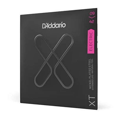 Abbildung von D&#039;Addario E Gitarren Saiten Gitarrensaiten Gitarre Premium beschichtete, langlebige für XTE0942 vernickelter Stahl Super Light (09 42)