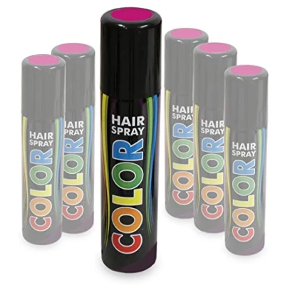Abbildung von KarnevalsTeufel Hairspray Color in verschiedenen Farben buntes Haarspray Haarschmuck farbig (Pink)