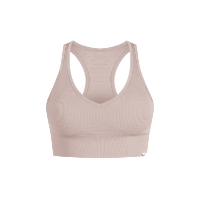 Abbildung von Smilodox Amaze Sportbh mit mittlerer Stützkraft, Damen, Größe: XS, Taupe