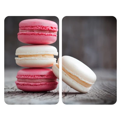 Abbildung von WENKO Herd Abdeckplatte &quot;Macarons&quot;, (Set, 2 tlg.), aus gehärtetem Glas von