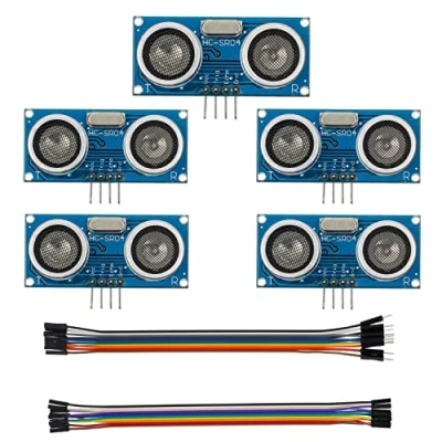 Abbildung von EPLZON HC SR04 Ultraschallmodul Abstandssensor passend für Arduino UNO MEGA Nano Robot XBee ZigBee (Packung mit 5 Stück)