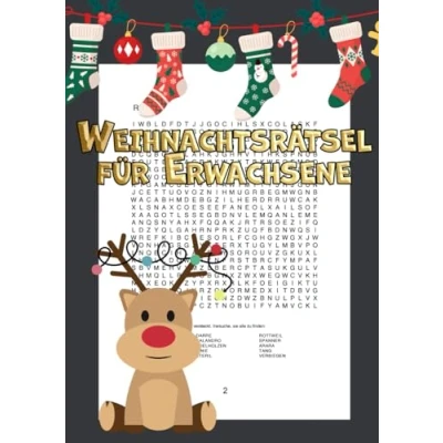 Abbildung von Weihnachtsrätsel für Erwachsene: Wortsuchrätsel die Weihnachtszeit Das Rätselheft Erwachsene, Suchspiele lieben