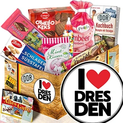 Abbildung von I love Dresden Ostbox Süßigkeiten Geschenkidee