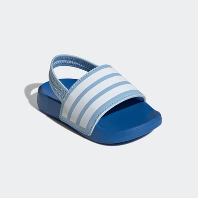 Abbildung von adidas Sportswear Adilette Estrap Badesandale Clear sky cloud white bright royal für Kinder, Größe: 21,