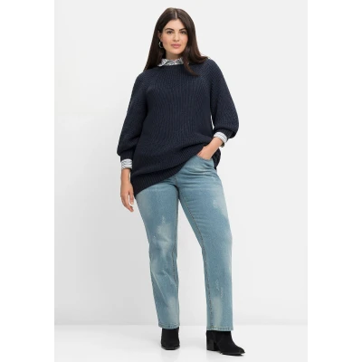 Abbildung von Sheego Jeans Straight Leg, Damen, Größe: 40, Blue used denim