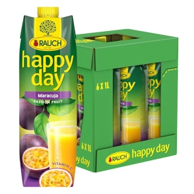 Abbildung von Rauch Happy Day Maracuja mit viel Vitamin C exotischer Zauber und intensiver Geschmack 6x 1l Tetra Prisma