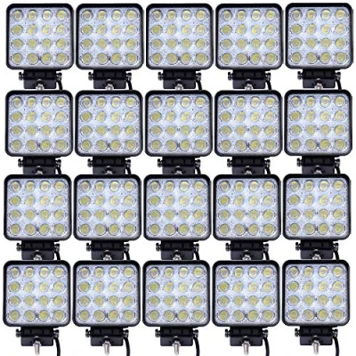 Abbildung von Greenmigo 20x 48W LED Scheinwerfer Offroad Lampe Flood Arbeitsscheinwerfer 12V 24V Zusatzscheinwerfer Rückfahrscheinwerfer für Traktor Bagger SUV Wasserdicht IP67