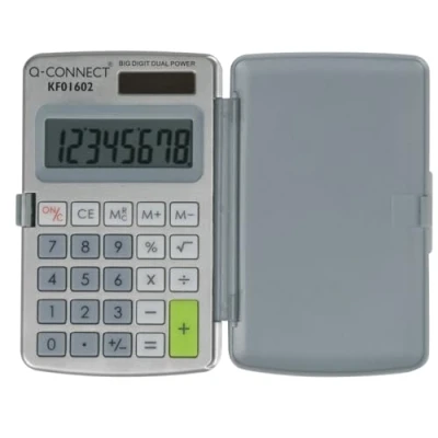 Abbildung von Q CONNECT KF01602 Taschenrechner, 8 stellig, grau, stellig