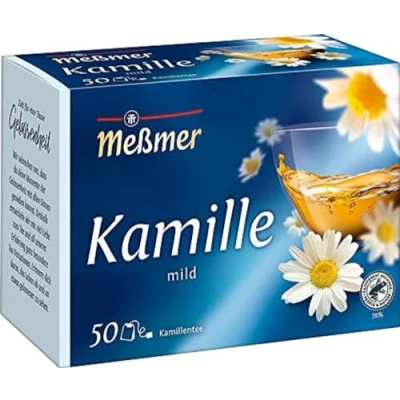 Abbildung von Meßmer Kamille 50 Teebeutel Vegan Glutenfrei Laktosefrei