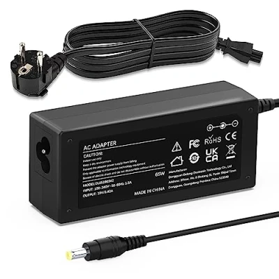 Abbildung von 65W Acer Laptop Ladekabel Ladegerät Netzteil für Aspire 3 A315 A314 A515 E17 E15 E5 E3 V3 V5 ES1 ES15 51 41 54 575 575G E1 531 571 PA 1650 86 19V 3.42A Adapter 5,5 * 1,7mm