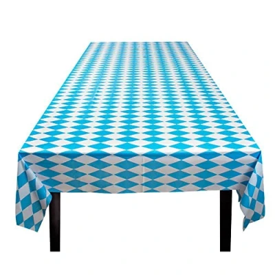 Abbildung von Boland 54256 Tischdecke Bayern, Motiv Bayerische Raute, Größe 180 x 130 cm, aus Kunststoff, Bierfest, Tisch, Dekoration, Party, Geburtstag
