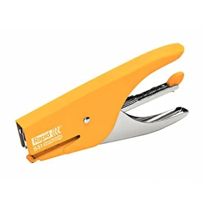 Abbildung von Rapid 10538743 Heftzange S51Soft Grip, Metall, 12 Blatt, gelb