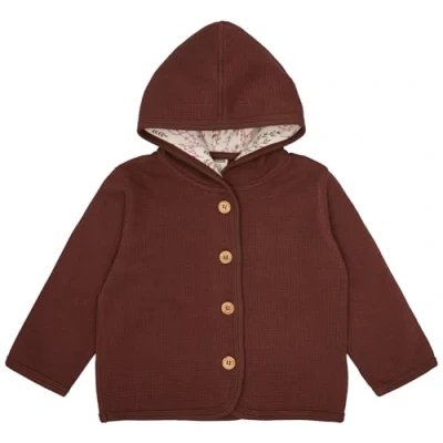 Abbildung von loud + proud IN Waffeloptik Strickjacke für Kinder, Größe: 110/116, Wood