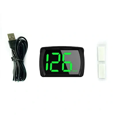 Abbildung von Auto Headup Display KM/H MPH GPS Digital Tachometer mit LED Anzeige großer Schrift, Kfz Ladeadapter für Auto, LKW, SUV, Motorrad
