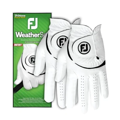 Abbildung von FootJoy WeatherSof Herren Golfhandschuh, Weiß, 2 Stück