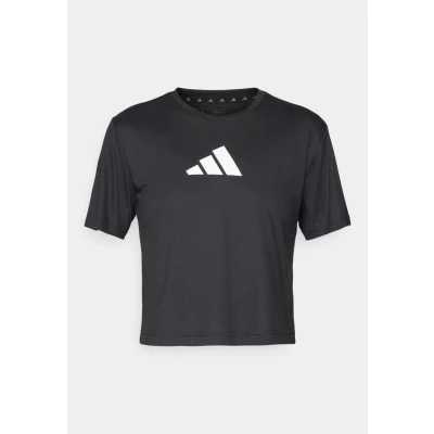 Abbildung von adidas Performance Train Essentials BIG LOGO Tshirt print, Damen, Größe: Large, Black