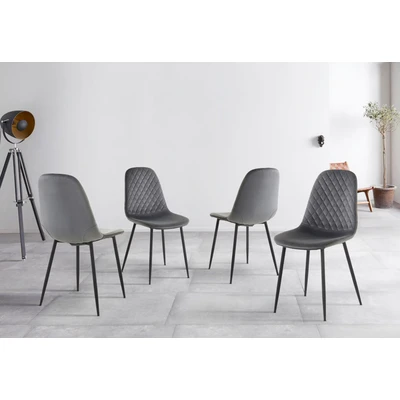 Abbildung von Home affaire Esszimmerstuhl &quot;Sabrina&quot;, (Set), 4 St., Samtvelours, 2 und Stück, Küchenstuhl