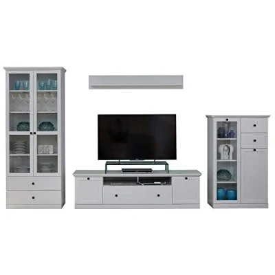 Abbildung von trendteam smart living 4 teilige Wohnzimmerkombination Wohnzimmermöbel Wohnzimmer Baxter Aufbaumaß (BxHxT) 369 x 196 41 cm Farbe Weiß 186096301