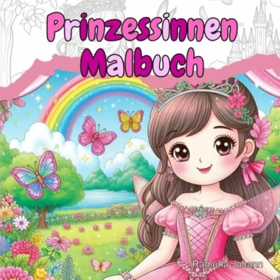 Abbildung von Prinzessinnen Malbuch: Über 40 mit vielen Details zum ausmalen im Grossformat