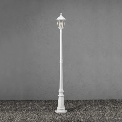 Abbildung von Konstsmide Firenze 7233 250 Mastleuchte / B: 25cm T: H: 220cm 1x100W IP43 lackiertes Aluminium matt weiß