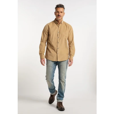 Abbildung von DREIMASTER Vintage Men&#039;s Shirt L / Beige 100% Baumwolle