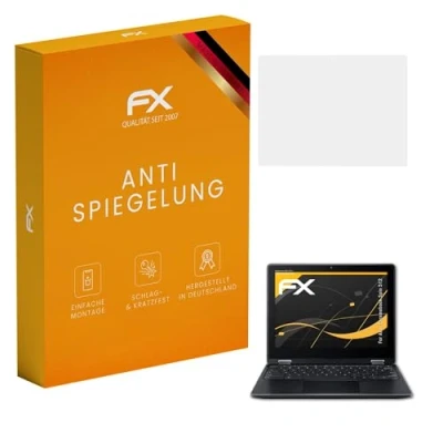 Abbildung von atFoliX Panzerfolie kompatibel mit Acer Chromebook Spin 512 Schutzfolie, entspiegelnde und stoßdämpfende FX Folie (2X)