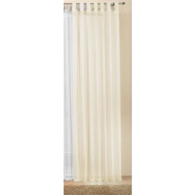 Abbildung von Schlaufenschal Vorhang transparente einfarbige Gardine aus Voile, viele attraktive Farbe, Sondergröße, 175x140 cm (HxB), Creme, 611750