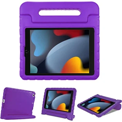 Abbildung von ProCase Kinder Hülle mit Kickstand für iPad 10.2 Zoll/iPad Pro 10.5 Air 3rd Zoll, Ultra Leicht Stoßfest Robust Kind Schutzhülle Umwandelbar Handgriff Handle Standfunktion Lila
