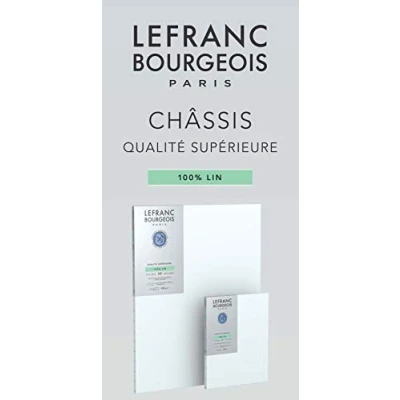 Abbildung von Lefranc &amp; Bourgeois 111219 Keilrahmen aus 100% Leinen in Premium Qualität, gebrauchsfertig Grundiert mit Titandioxid Gesso, seitlich genagelt auf massivem Kiefernholz 3P
